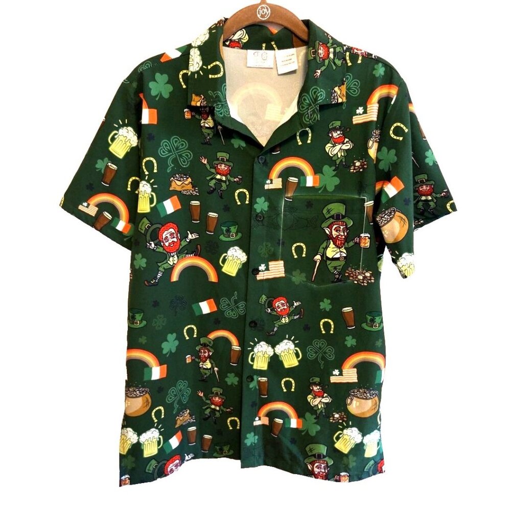 Size Small Leprechaun Shirt St Pats Rainbows Beer Irish Flag Funny Guy Creation